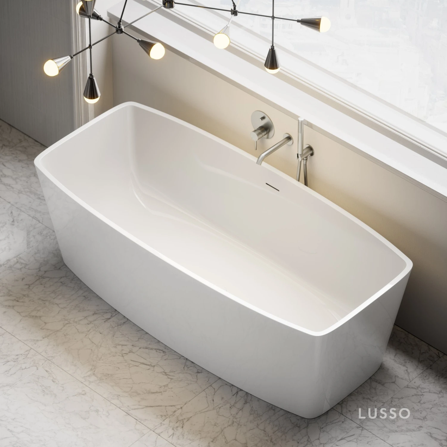 Albert Freestanding Stone Bath 1700mm 4 Albert Freestanding Stone Bath 1700mm - Image 4