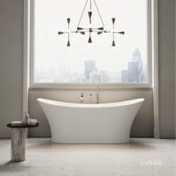 Home Bathroom Shop 49 Amalfi Freestanding Stone Bath 1750mm