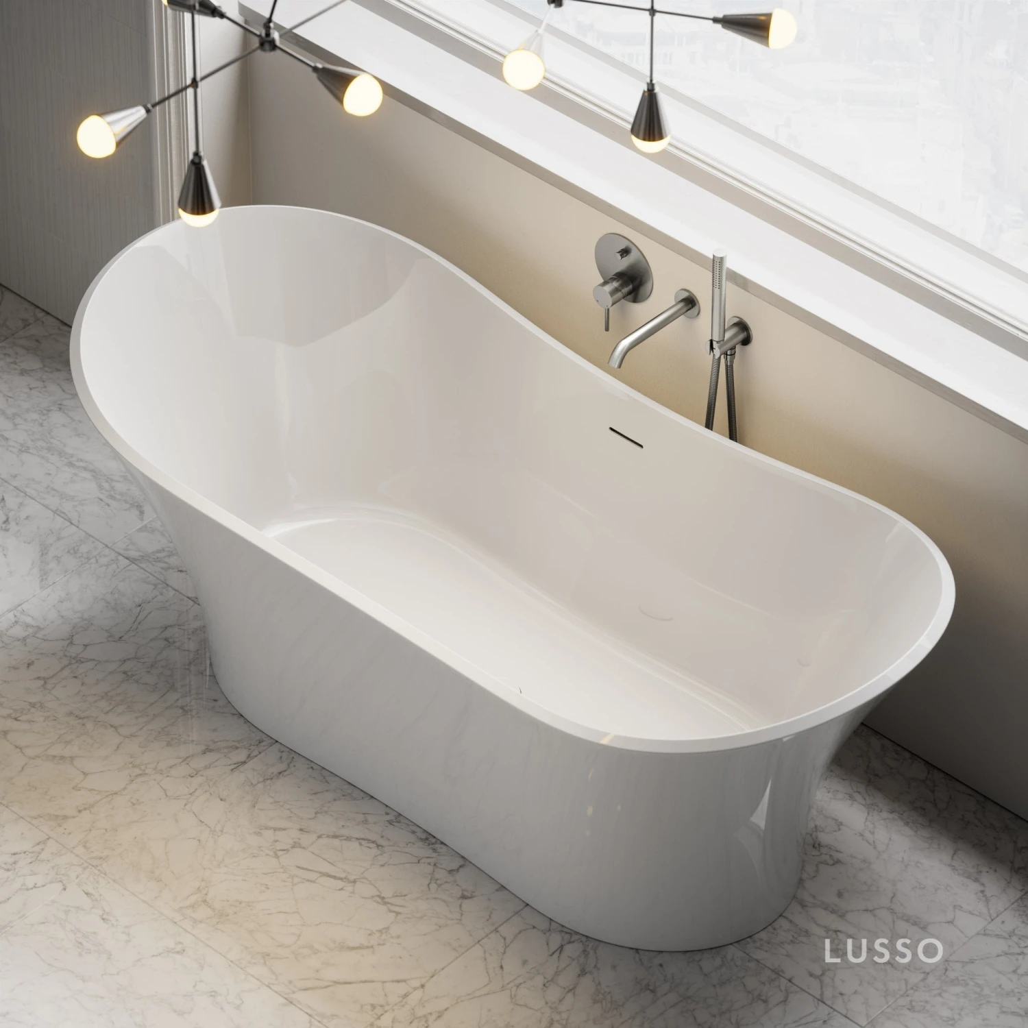 Amalfi Freestanding Stone Bath 1750mm 4 Amalfi Freestanding Stone Bath 1750mm - Image 4