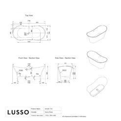 Amalfi Freestanding Stone Bath 1750mm 9 Amalfi Freestanding Stone Bath 1750mm -Home Bathroom Shop amalfi freestanding stone bath 1750mm p31 41686 zoom