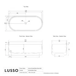 Amore Freestanding Smoked Black Resin Bath 1700mm 9 Amore Freestanding Smoked Black Resin Bath 1700mm -Home Bathroom Shop amore freestanding smoked black resin bath 1700mm p6034 41757 zoom
