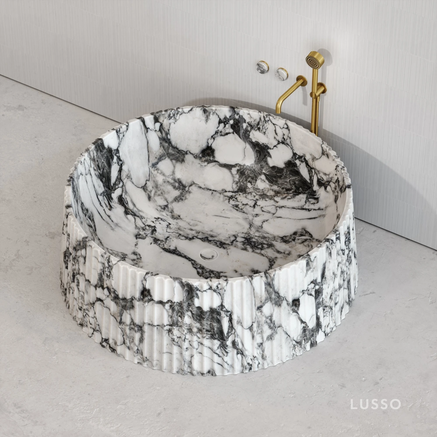 Arabescato Lamp Freestanding Bath 1350mm 3 Arabescato Lamp Freestanding Bath 1350mm - Image 3