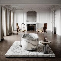 Home Bathroom Shop -Home Bathroom Shop arabescato marble designo freestanding stone bath 1780mm p3584 18121 zoom