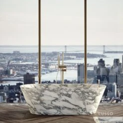 Arabescato Marble Muse Freestanding Stone Bath 1700mm 7 Arabescato Marble Muse Freestanding Stone Bath 1700mm -Home Bathroom Shop arabescato marble muse freestanding stone bath 1700mm p2437 14986 zoom