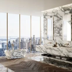 Arabescato Marble Muse Freestanding Stone Bath 1700mm 8 Arabescato Marble Muse Freestanding Stone Bath 1700mm -Home Bathroom Shop arabescato marble muse freestanding stone bath 1700mm p2437 17764 zoom