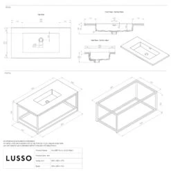 Aria Vanity Unit With Stone Basin (Matte Black Frame 900mm) 7 Aria Vanity Unit With Stone Basin (Matte Black Frame 900mm) -Home Bathroom Shop aria vanity unit with stone basin matte black frame 900mm p2551 36293 zoom
