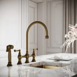 Asbury 4-hole Traditional Kitchen Tap Aged Bronze -Home Bathroom Shop asbury 4 hole traditional kitchen tap aged bronze p5951 36390 zoom