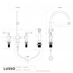 Asbury 4-hole Traditional Kitchen Tap Aged Bronze -Home Bathroom Shop asbury 4 hole traditional kitchen tap aged bronze p5951 46392 zoom