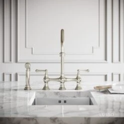 Asbury 4-hole Traditional Kitchen Tap Polished Nickel 7 Asbury 4-hole Traditional Kitchen Tap Polished Nickel -Home Bathroom Shop asbury 4 hole traditional kitchen tap polished nickel p4678 26239 zoom