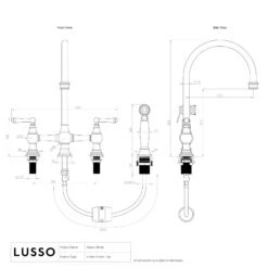 Asbury 4-hole Traditional Kitchen Tap Polished Nickel 9 Asbury 4-hole Traditional Kitchen Tap Polished Nickel -Home Bathroom Shop asbury 4 hole traditional kitchen tap polished nickel p4678 35606 zoom