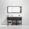 Audemar Vanity Unit With Basin (Black & Porcelain 1600mm)