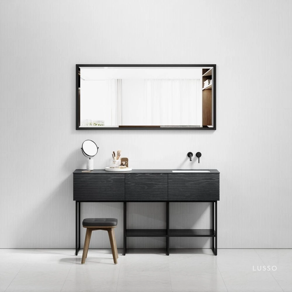 Audemar Vanity Unit With Basin (Black & Porcelain 1600mm) 1 Audemar Vanity Unit With Basin (Black & Porcelain 1600mm)