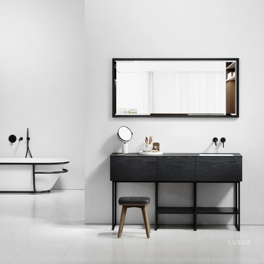 Audemar Vanity Unit With Basin (Black & Porcelain 1600mm) 4 Audemar Vanity Unit With Basin (Black & Porcelain 1600mm) - Image 4