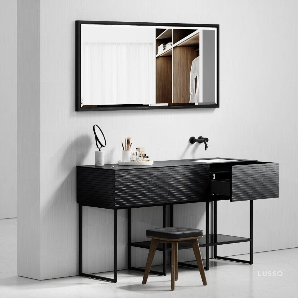 Audemar Vanity Unit With Basin (Black & Porcelain 1600mm) 5 Audemar Vanity Unit With Basin (Black & Porcelain 1600mm) - Image 5
