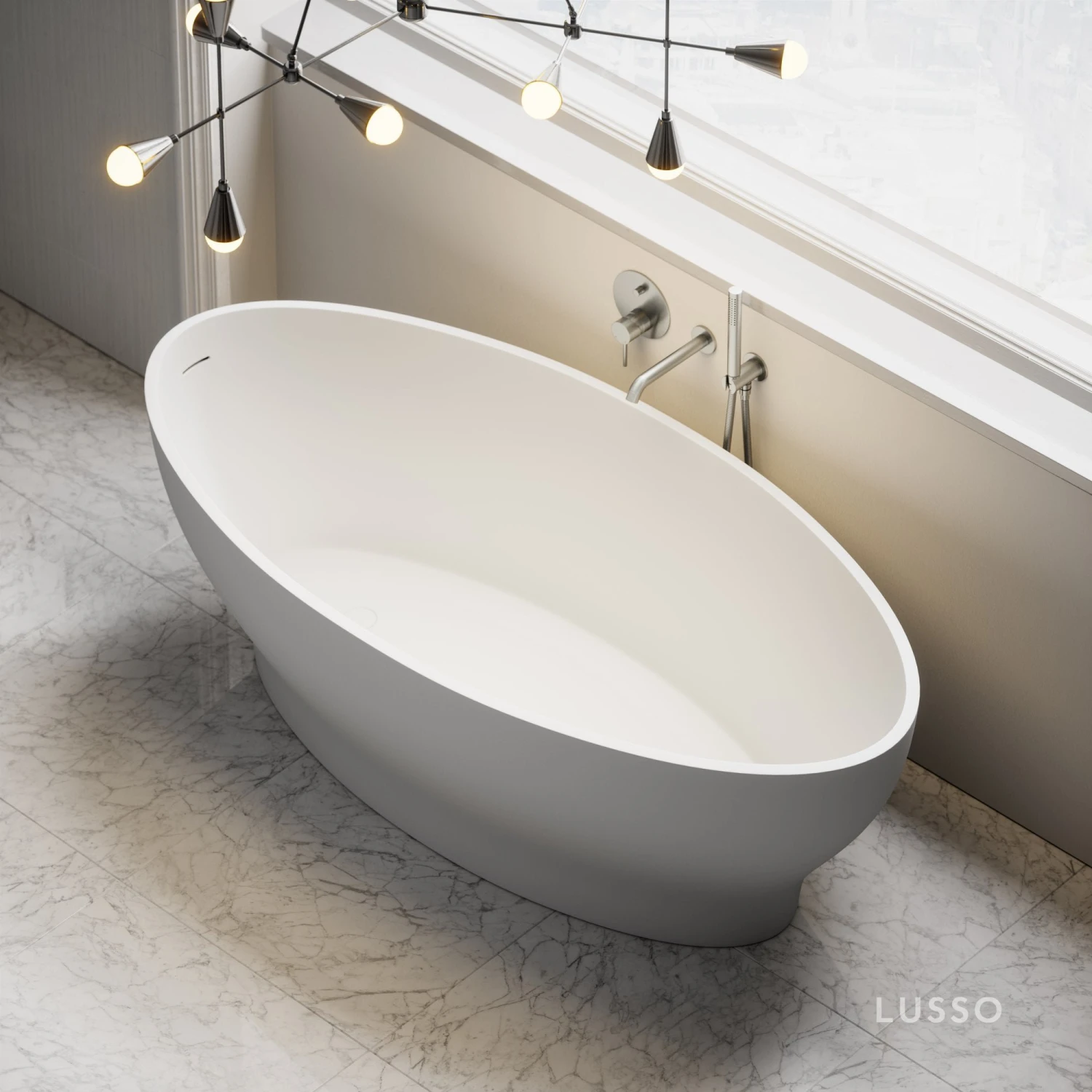 Calice Freestanding Stone Bath 1700mm 2 Calice Freestanding Stone Bath 1700mm - Image 2