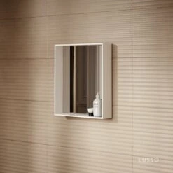 Calvi Stone Resin Shelf Mirror Matte 500mm