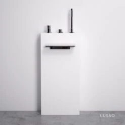 Cascata Stone Resin Floorstanding Waterfall Bath Shower Mixer Tap