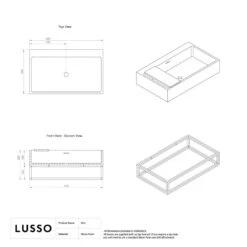 Ciro Vanity Unit With Stone Basin (Matte White 500mm) -Home Bathroom Shop ciro vanity unit with stone basin matte white 500mm p2440 45936 image