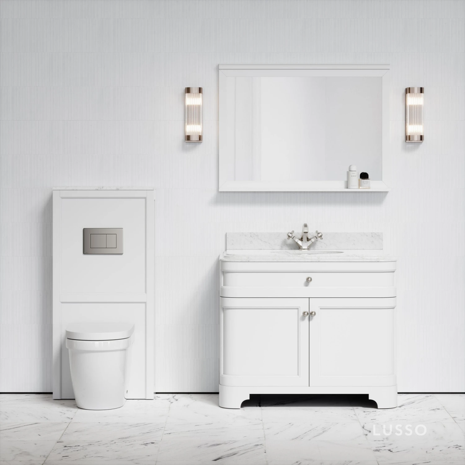 Claridge Velvet Matte White WC Cistern Housing 5 Claridge Velvet Matte White WC Cistern Housing - Image 5