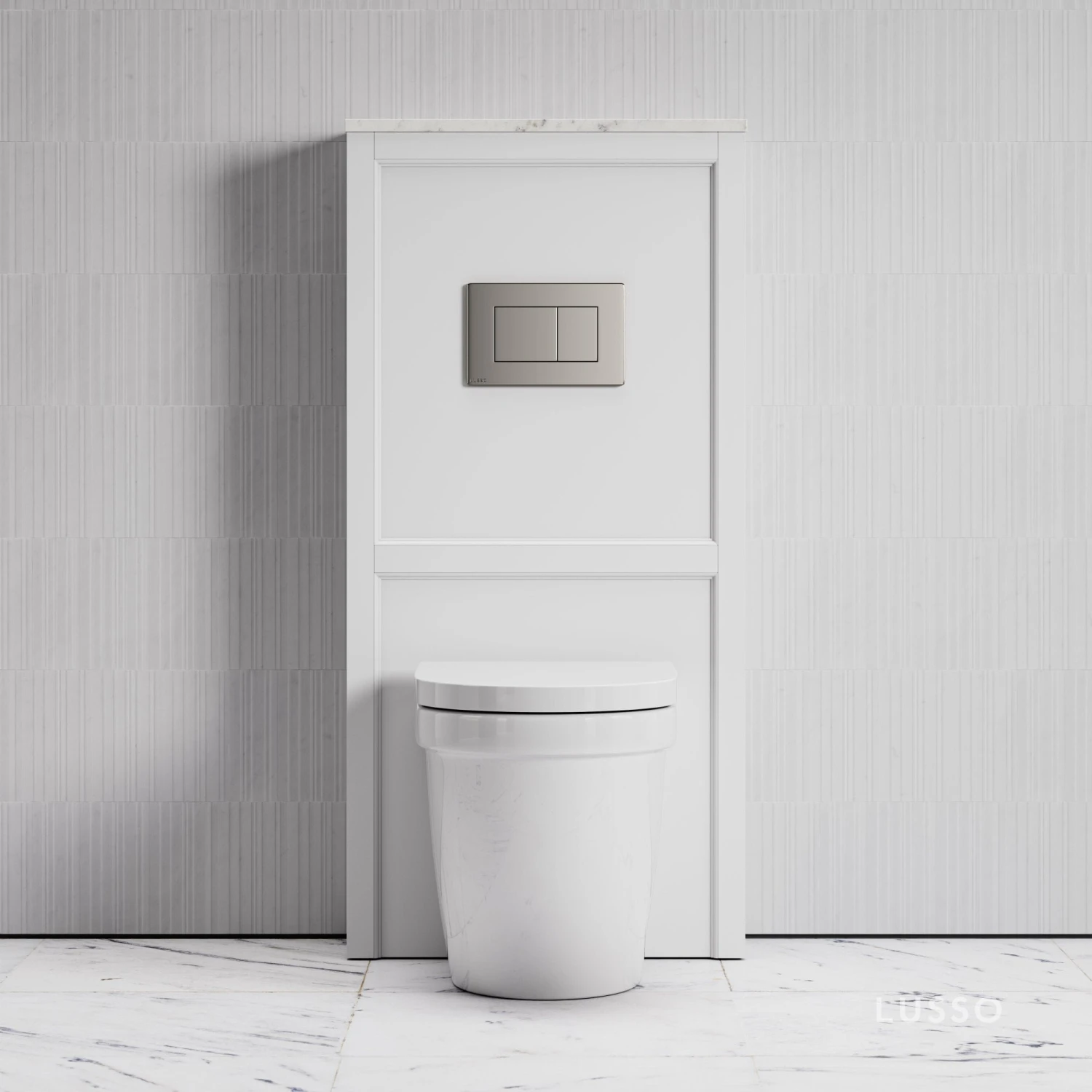 Claridge Velvet Matte White WC Cistern Housing 4 Claridge Velvet Matte White WC Cistern Housing - Image 4