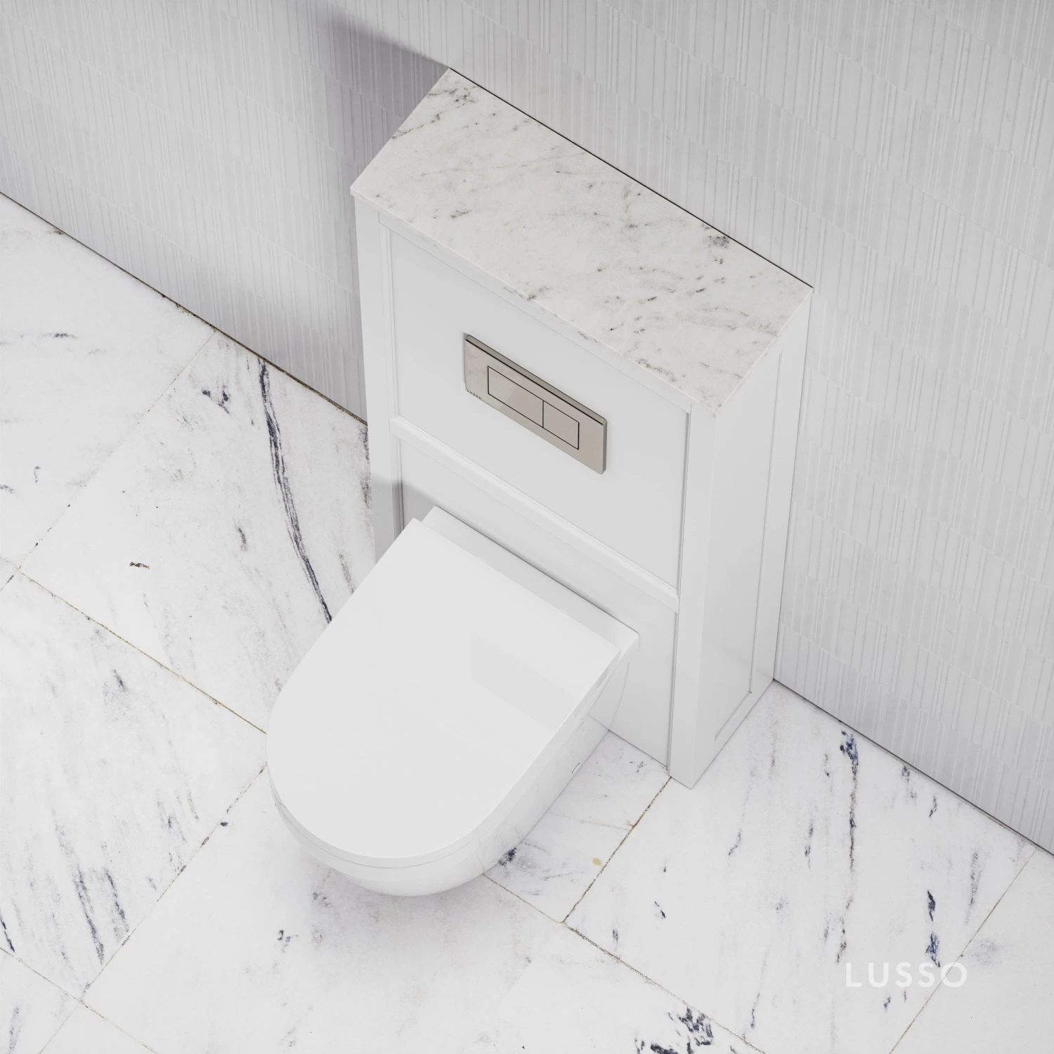 Claridge Velvet Matte White WC Cistern Housing 7 Claridge Velvet Matte White WC Cistern Housing - Image 7