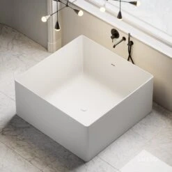 Consero Freestanding Square Stone Bath 1200mm