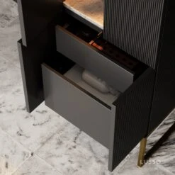 Couture Beauty Storage Cabinet Matte Black 500mm 8 Couture Beauty Storage Cabinet Matte Black 500mm -Home Bathroom Shop couture beauty storage cabinet matte black 500mm p4717 27564 zoom