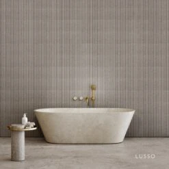 Crema Marfil Marble Muse Freestanding Stone Bath 1700mm