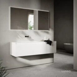 Cubik White Wood Grain Vanity Unit 1500mm 9 Cubik White Wood Grain Vanity Unit 1500mm -Home Bathroom Shop cubik white wood grain vanity unit 1500mm p6602 42998 zoom