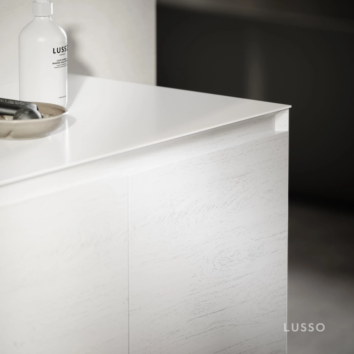 Cubik White Wood Grain Vanity Unit 1500mm 2 Cubik White Wood Grain Vanity Unit 1500mm - Image 2