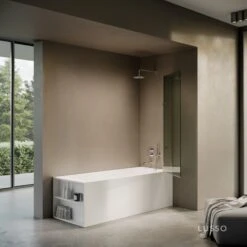 Doccia Chrome Frameless Folding Bath Shower Screen 900mm -Home Bathroom Shop doccia chrome frameless folding bath shower screen 900mm p6897 45474 zoom