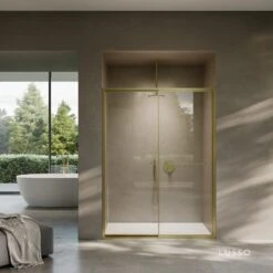 Dolce Brushed Gold Sliding Door With Soft Close (All Sizes)