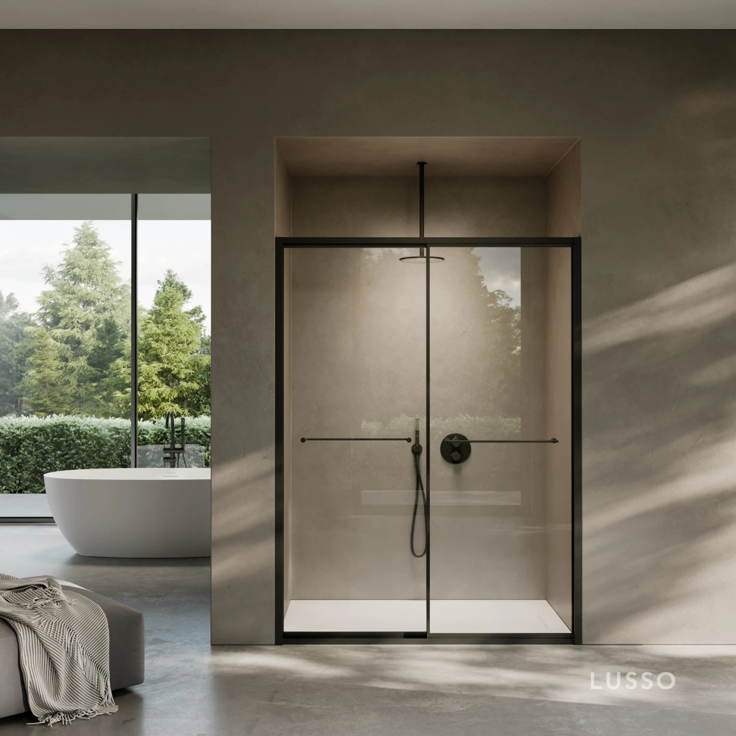 Dolce Matte Black Sliding Door With Soft Close (All Sizes) 1 Dolce Matte Black Sliding Door With Soft Close (All Sizes)