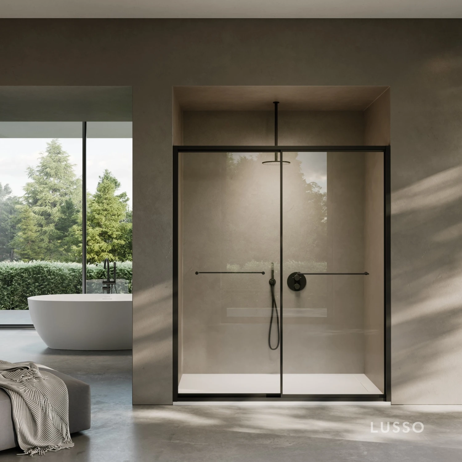 Dolce Matte Black Sliding Door With Soft Close (All Sizes) 2 Dolce Matte Black Sliding Door With Soft Close (All Sizes) - Image 2