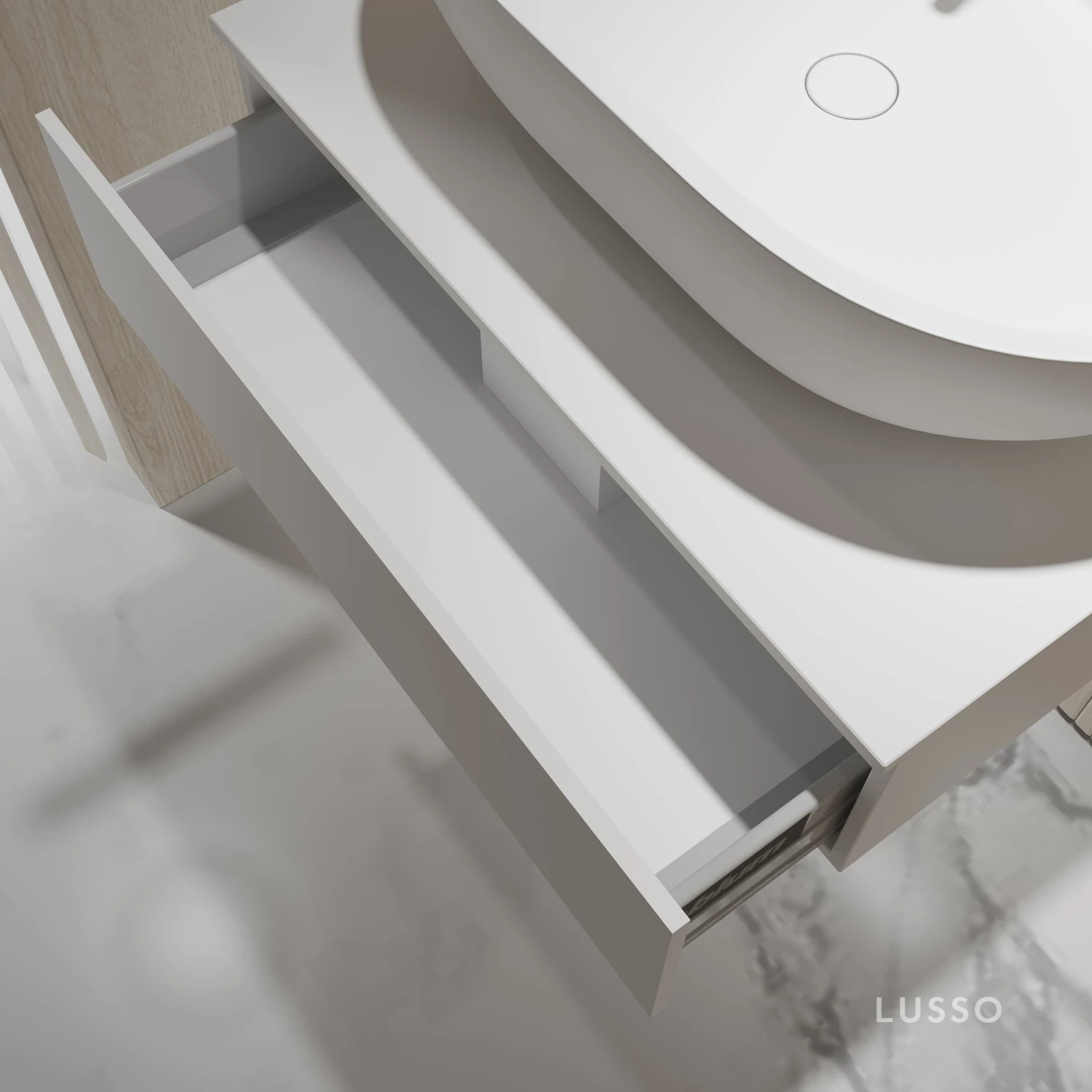 Edge Wall Hung Vanity Drawer Unit 600mm 2 Edge Wall Hung Vanity Drawer Unit 600mm - Image 2