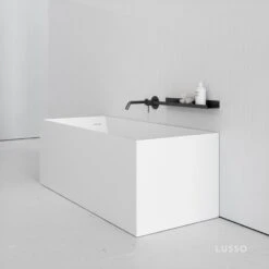 Ethos Mini Freestanding Stone Bath 1580mm -Home Bathroom Shop ethos mini freestanding stone bath 1580mm p141 26556 zoom