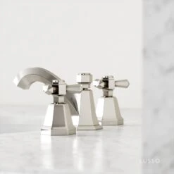Eton Polished Nickel Deck Mounted 3-Hole Basin Mixer Tap -Home Bathroom Shop eton polished nickel deck mounted 3 hole basin mixer tap p3871 20956 zoom