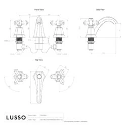 Eton Polished Nickel Deck Mounted 3-Hole Basin Mixer Tap -Home Bathroom Shop eton polished nickel deck mounted 3 hole basin mixer tap p3871 35784 zoom