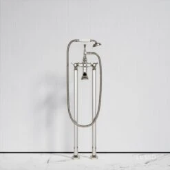 Eton Polished Nickel Freestanding Bath Shower Tap