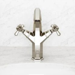 Eton Polished Nickel Tall Basin Mixer Tap