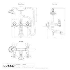 Eton Polished Nickel Wall Mounted Bath Shower Tap 7 Eton Polished Nickel Wall Mounted Bath Shower Tap -Home Bathroom Shop eton polished nickel wall mounted bath shower tap p3873 35798 zoom