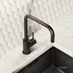 Flow Matte Black Single Lever Kitchen Mixer Tap 8 Flow Matte Black Single Lever Kitchen Mixer Tap -Home Bathroom Shop flow matte black single lever kitchen mixer tap p1243 36891 zoom