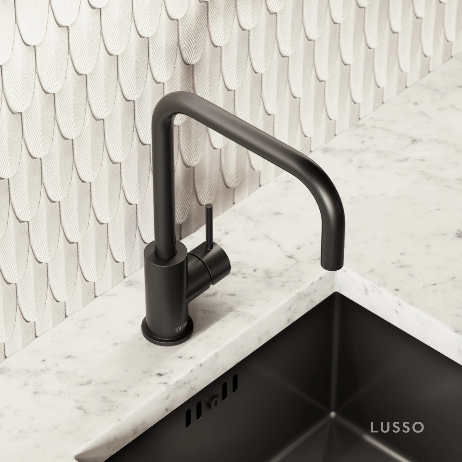 Flow Matte Black Single Lever Kitchen Mixer Tap 3 Flow Matte Black Single Lever Kitchen Mixer Tap - Image 3