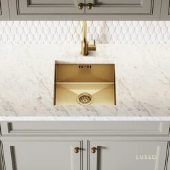 Flow Single Lever Kitchen Mixer Tap Brushed Gold -Home Bathroom Shop flow single lever kitchen mixer tap brushed gold p1482 36888 zoom