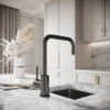 Flow Single Lever Kitchen Mixer Tap Gunmetal
