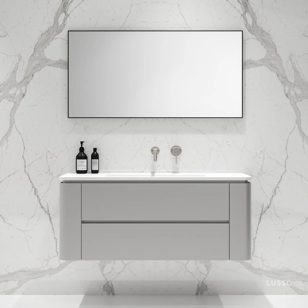 Fontane Vanity Unit With Stone Basin (Concrete Grey 1200mm) 1 Fontane Vanity Unit With Stone Basin (Concrete Grey 1200mm)