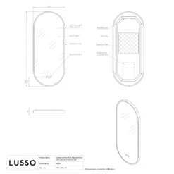 Glamora Matte Black Mirror With Natural White LED Light And Demister 380mm 9 Glamora Matte Black Mirror With Natural White LED Light And Demister 380mm -Home Bathroom Shop glamora matte black mirror with natural white led light and demister 380mm p6490 39867 zoom