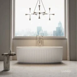 Home Bathroom Shop 25 Jadore I Freestanding Fluted Stone Bath Matte Finish 1700mm