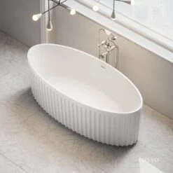 Home Bathroom Shop -Home Bathroom Shop jadore i freestanding fluted stone bath matte finish 1700mm p5068 28082 zoom