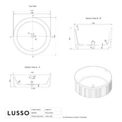 Jadore III Freestanding Fluted Stone Bath Matte Finish 1500mm -Home Bathroom Shop jadore iii freestanding fluted stone bath matte finish 1500mm p5070 41737 zoom